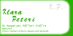 klara peteri business card